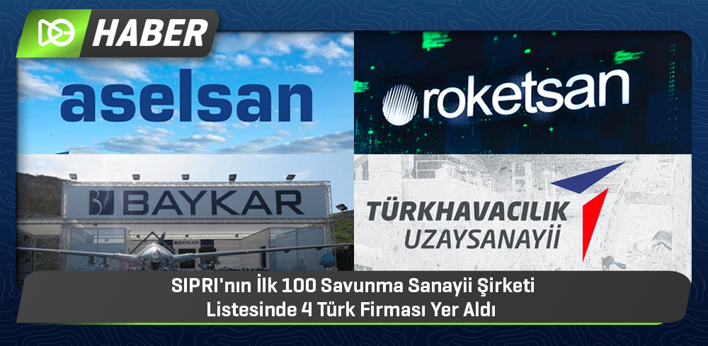 SIPRI'nın İlk 100 Savunma Sanayii Şirketi Listesinde 4 Türk Firması Yer Aldı